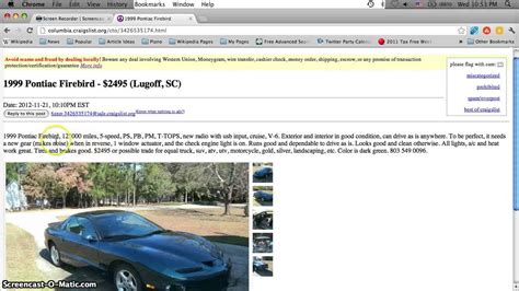 Buy your used car online with TrueCar. . Columbia sc craigslist